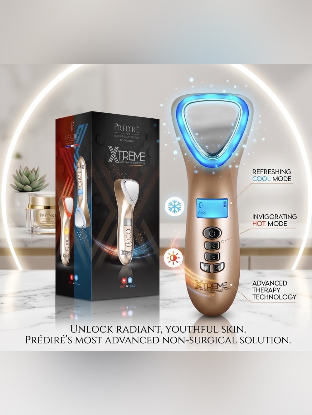 Xtreme LED Heat/Cold Facial Rejuvenation Anti-Aging Device - Retail $3200